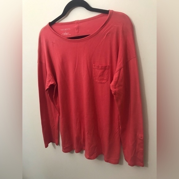 𝅺TALBOTS Womens Cotton Blend Crewneck 3/4 Sleeve Tunic Top Size Medium - Picture 5 of 12